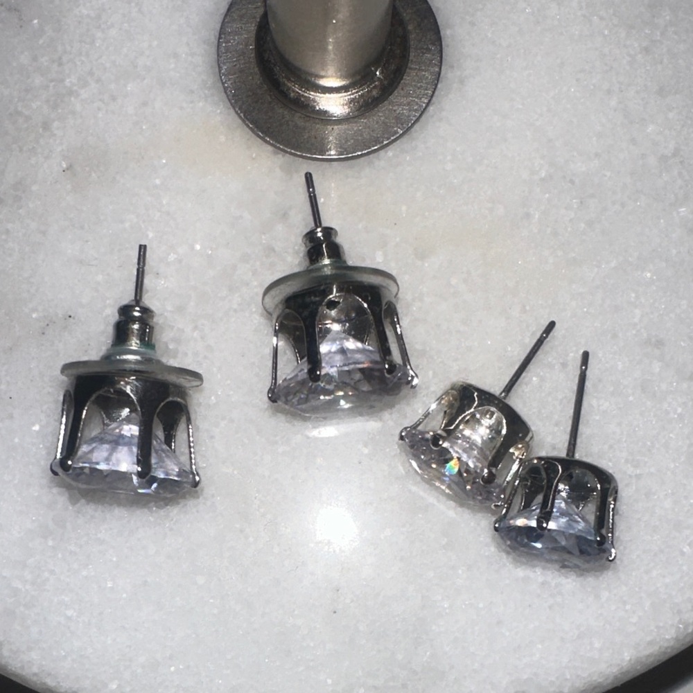 Vera Wang Cubic Zirconia Stud Earrings - Picture 3 of 14